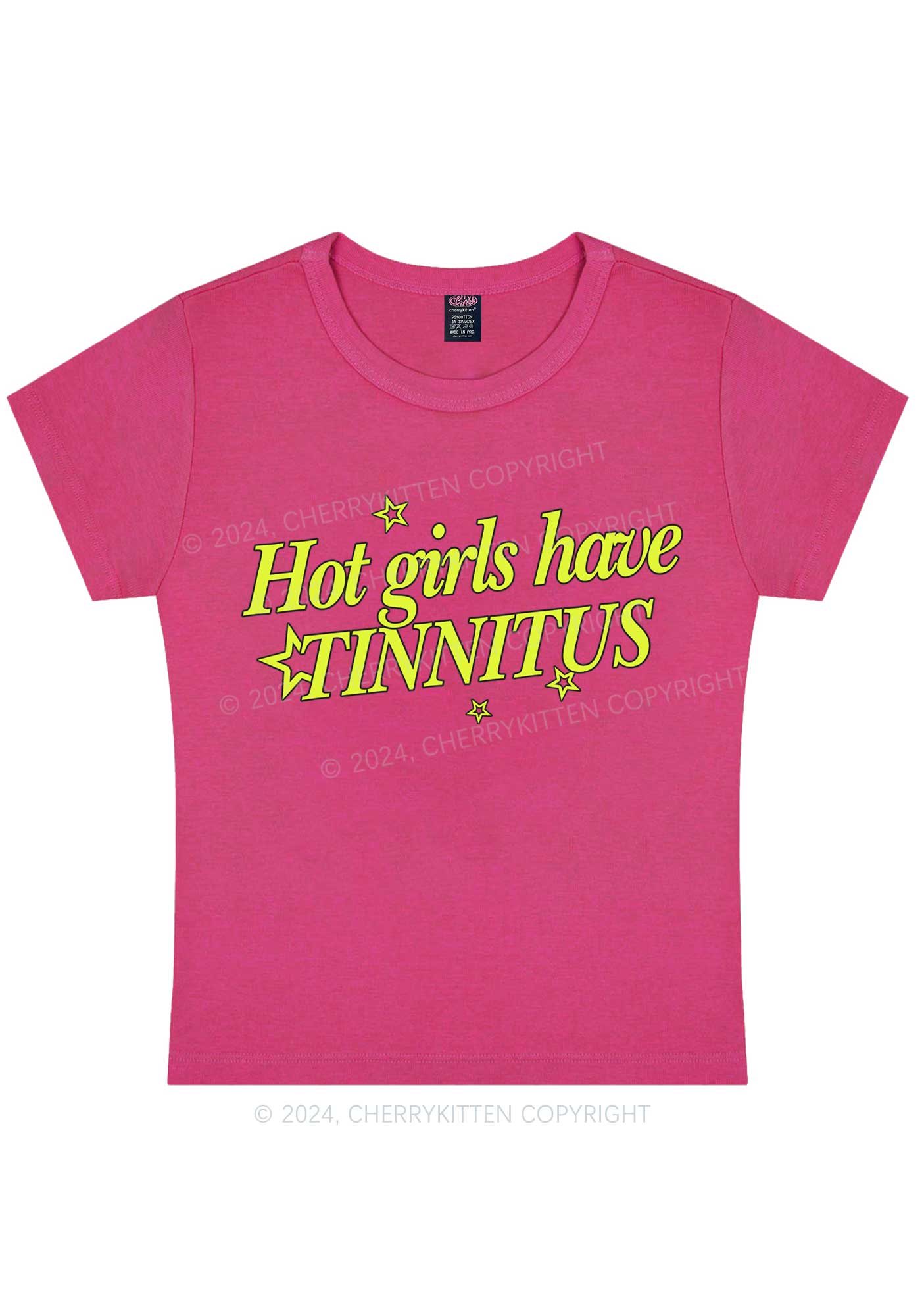 Hot Girls Have Tinnitus Y2K Baby Tee Cherrykitten