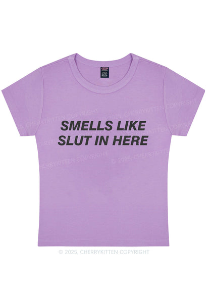 Smells Like Slxt Y2K Baby Tee Cherrykitten