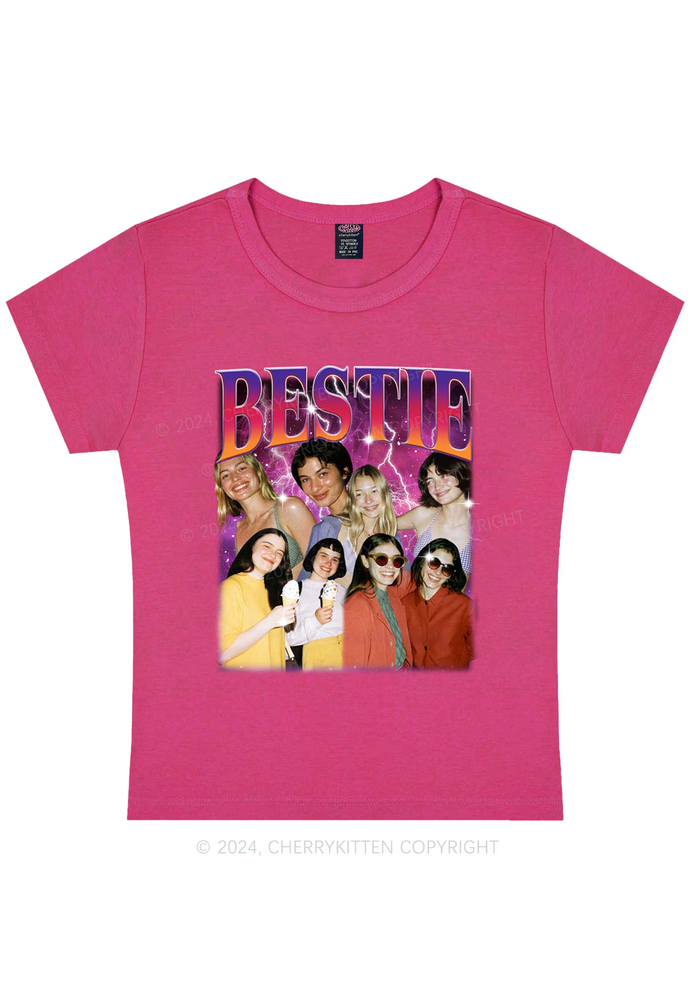 Custom Bestie Photo Y2K Valentine's Day Baby Tee Cherrykitten