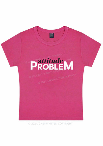 Curvy Big Attitude Problem Y2K Baby Tee Cherrykitten