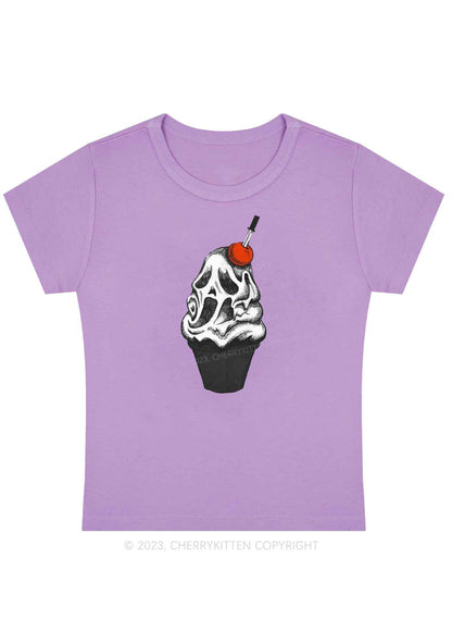 Halloween Skull Ice Cream Baby Tee Cherrykitten