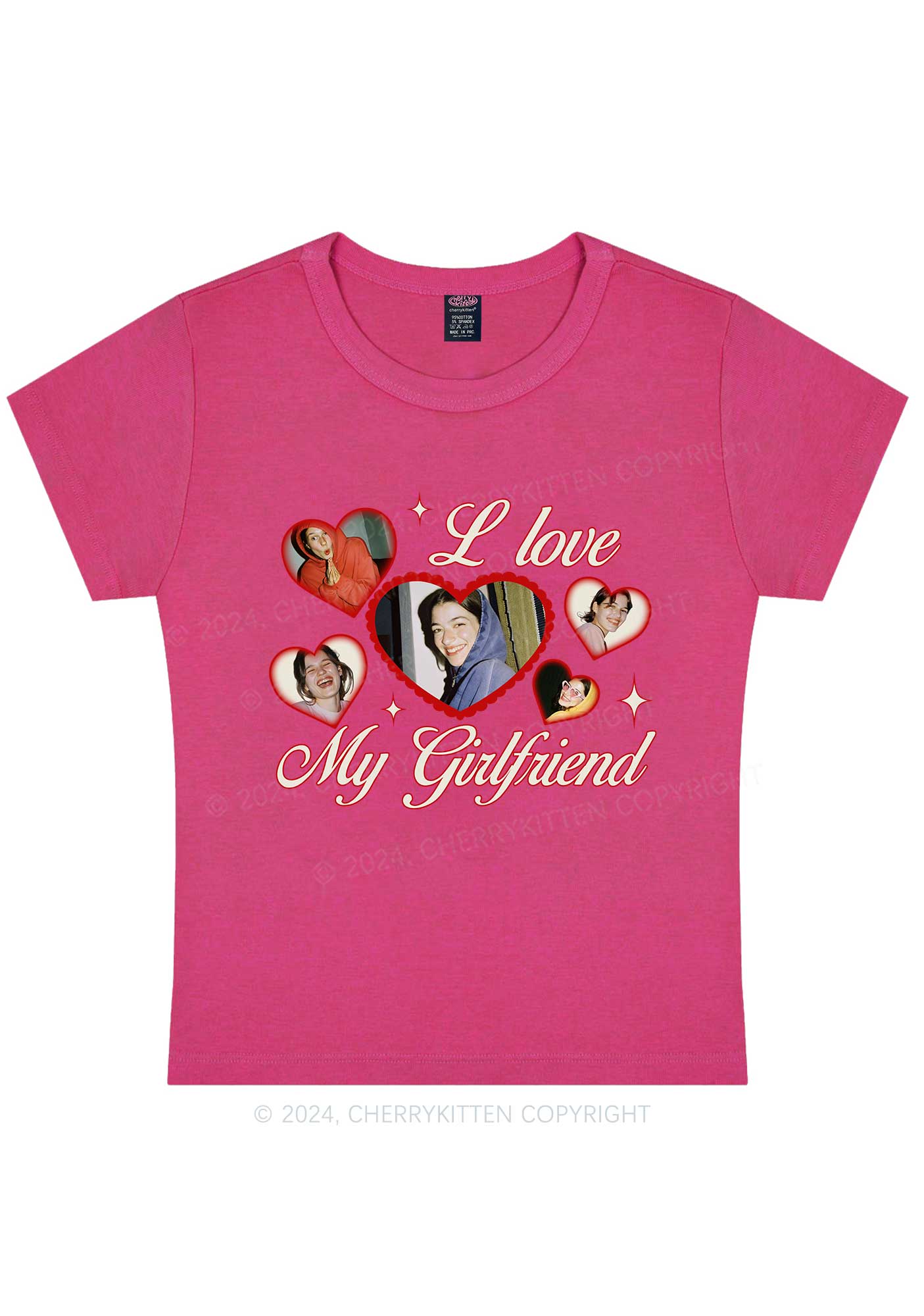 Custom Boyfriend Photos Y2K Valentine's Day Baby Tee Cherrykitten