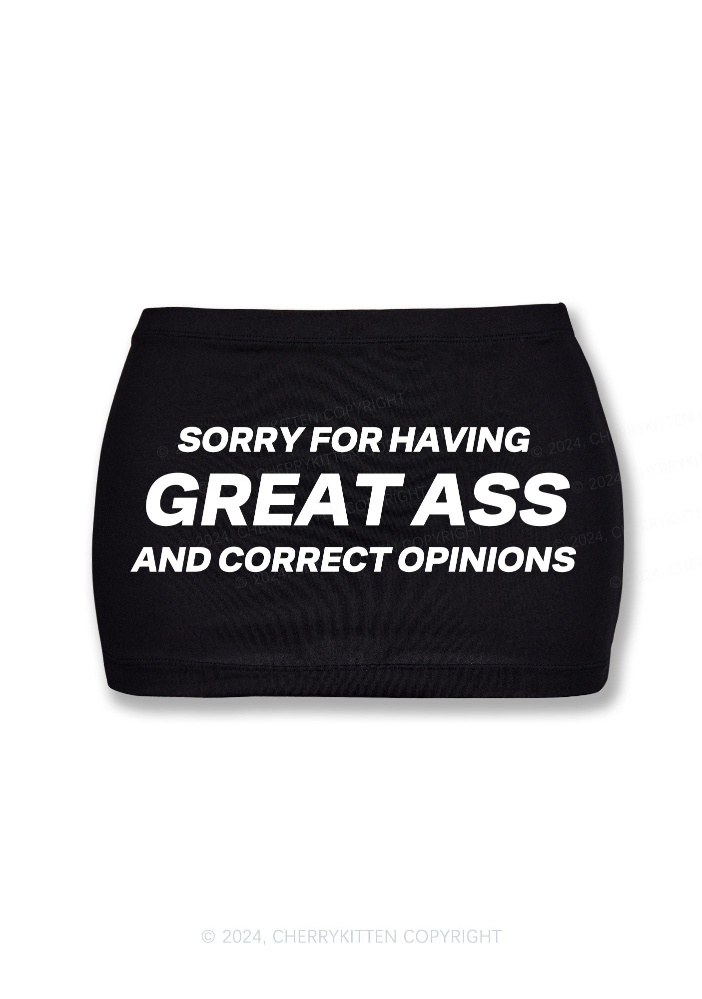 Sorry For Having Great Axx Y2K Mini Hip Skirt Cherrykitten