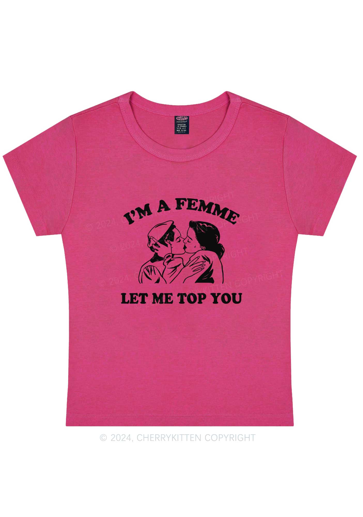 Curvy I'm A Femme Y2K Baby Tee Cherrykitten