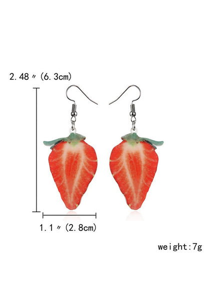 Acrylic Strawberry Y2K Earrings Cherrykitten