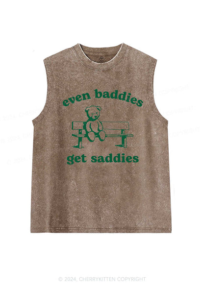 Saddies Bear Y2K Washed Tank Cherrykitten