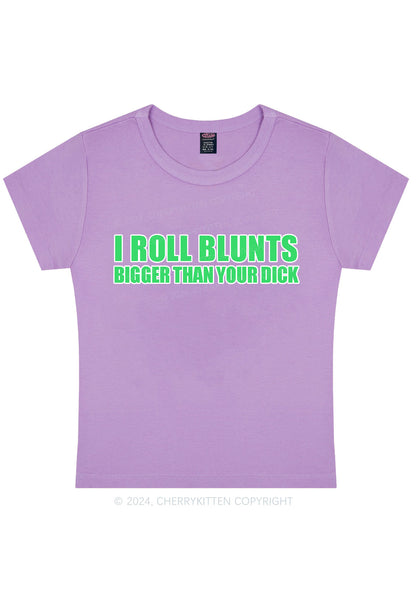 I Roll Blunts Y2K Baby Tee Cherrykitten