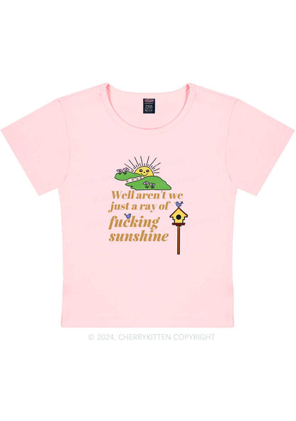 Sunshine Ray Y2K Baby Tee Cherrykitten