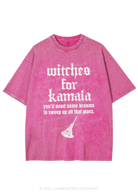 Halloween Witches for Kamala Y2K Washed Tee Cherrykitten