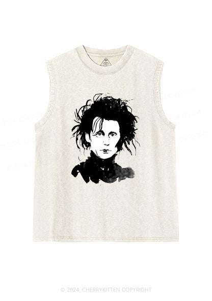 Halloween Edward Y2K Washed Tank Cherrykitten