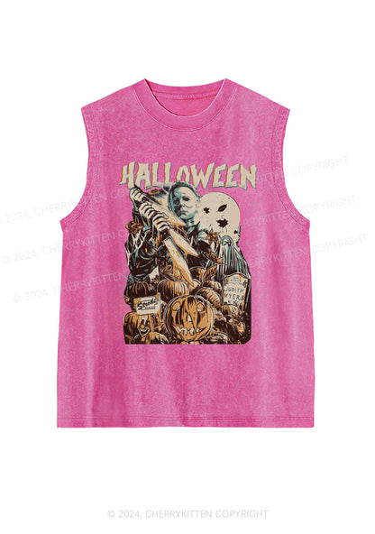 Halloween Killer Y2K Washed Tank Cherrykitten