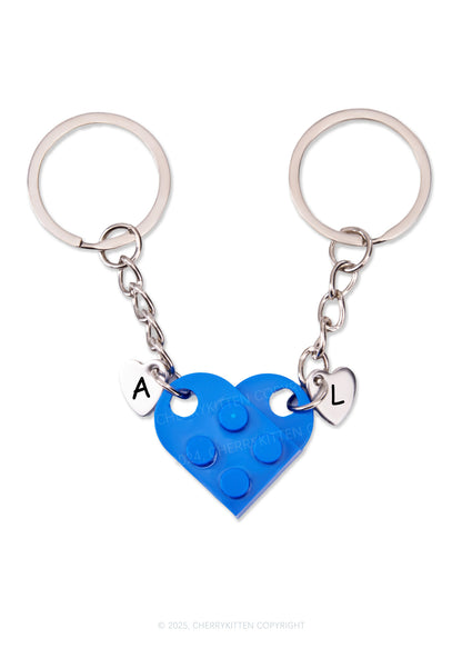 Valentine's Day Custom Love Building Block Y2K Keychain Cherrykitten