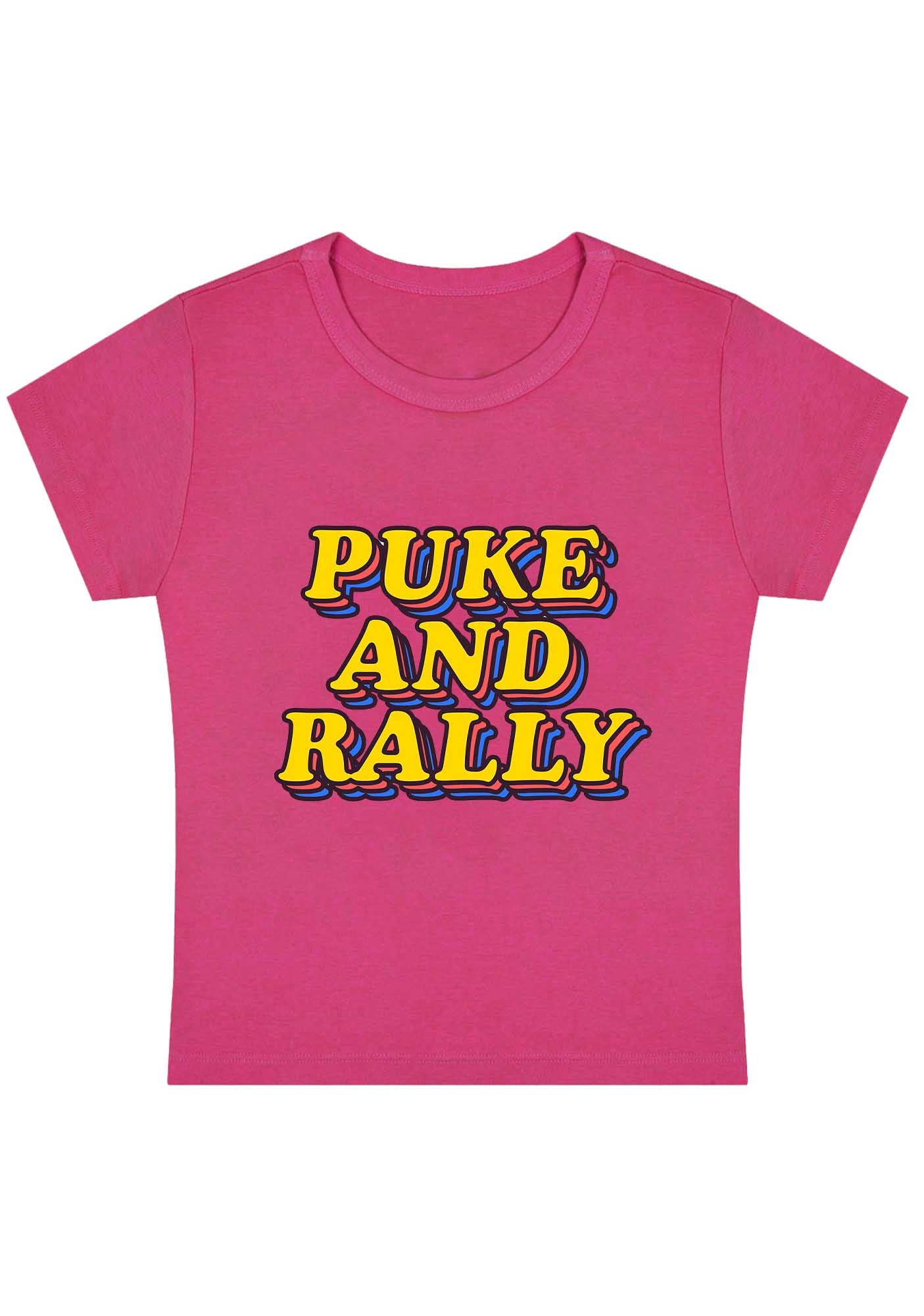 Curvy Puke And Rally Baby Tee