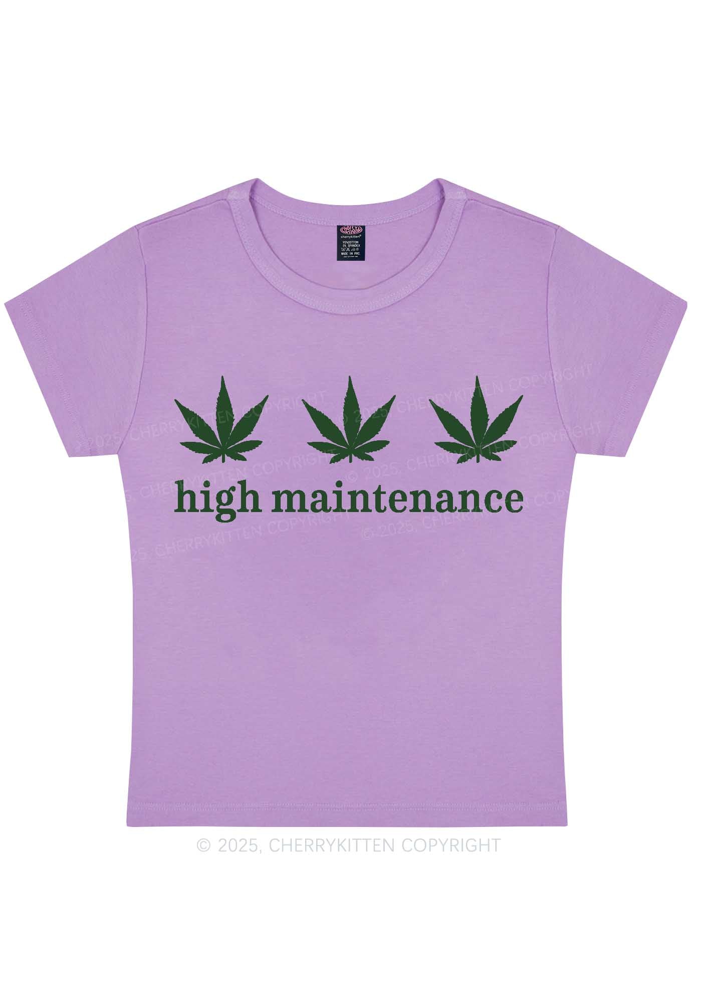 High Maintenance Y2K Baby Tee Cherrykitten