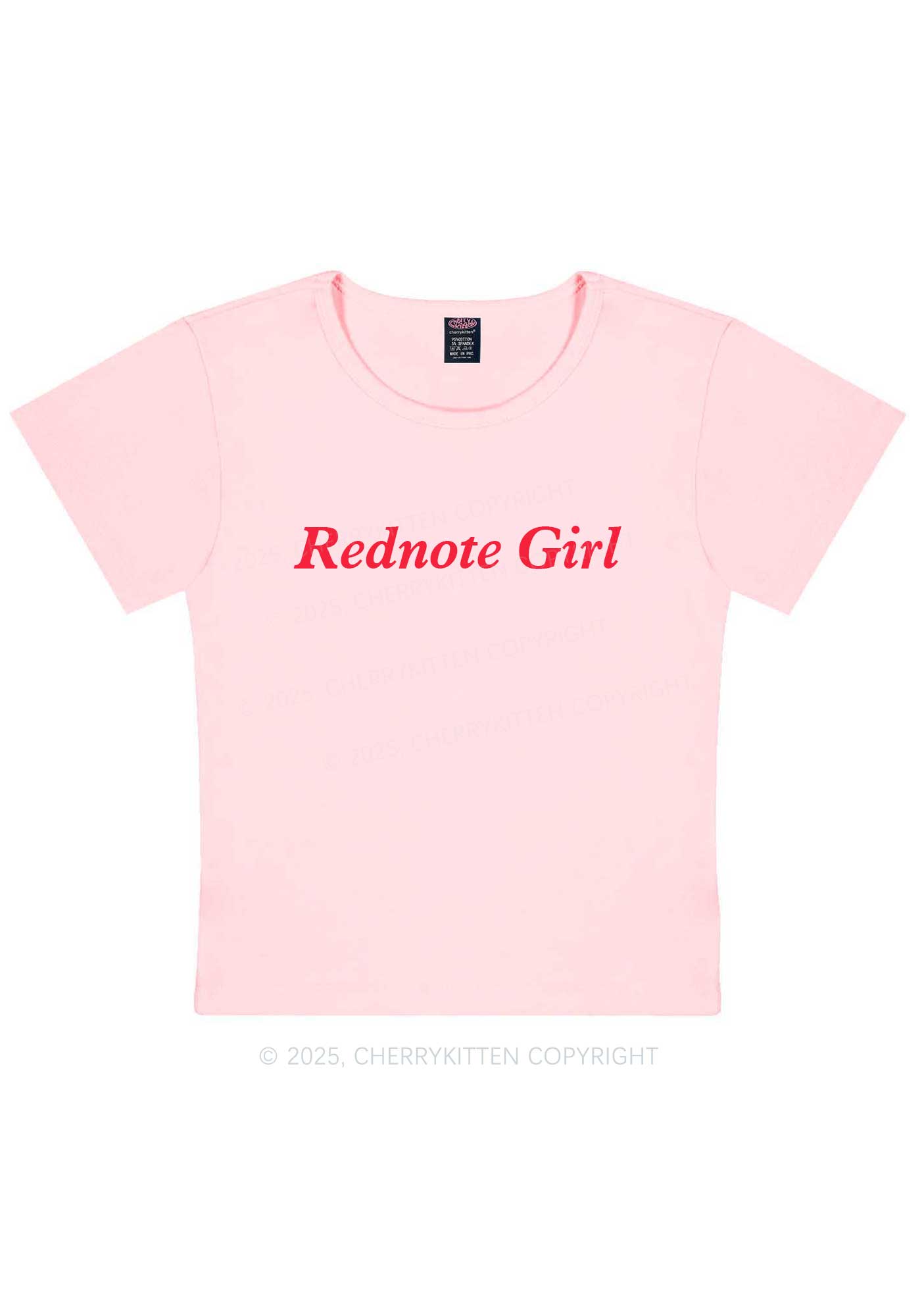 Rednote Girl Y2K Baby Tee Cherrykitten