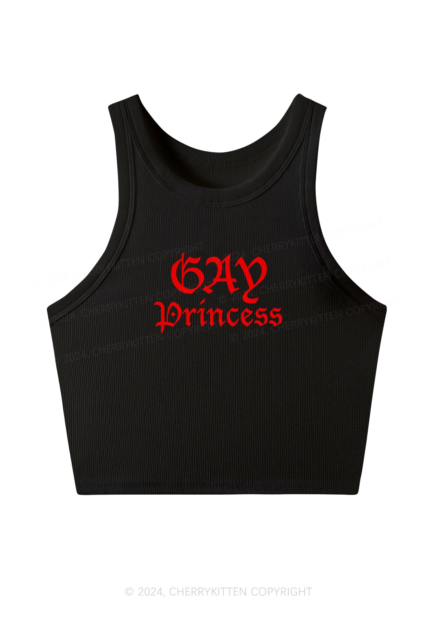 Gay Princess Y2K Crop Tank Top Cherrykitten