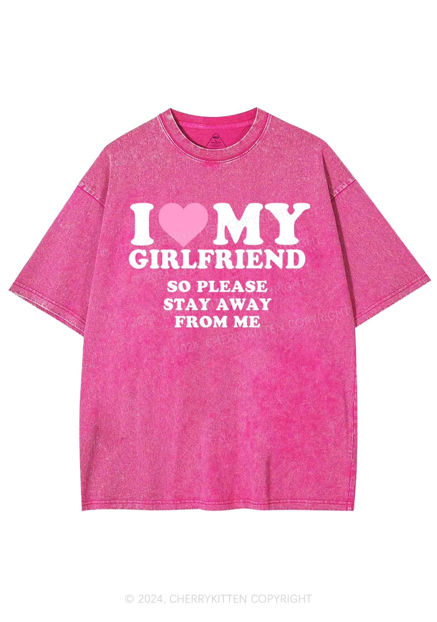 I Love My GF Y2K Valentine's Day Washed Tee Cherrykitten