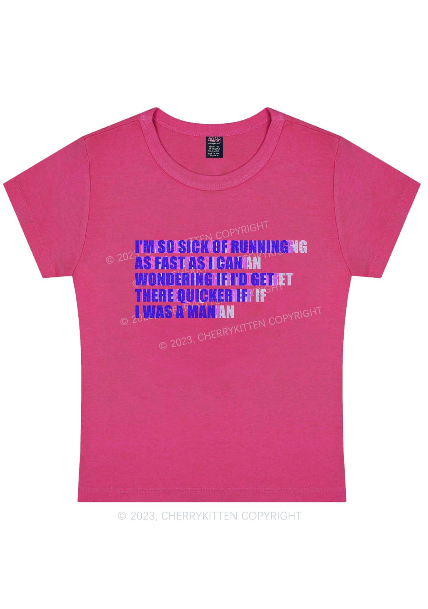 Curvy If I Was A Man Y2K Baby Tee Cherrykitten