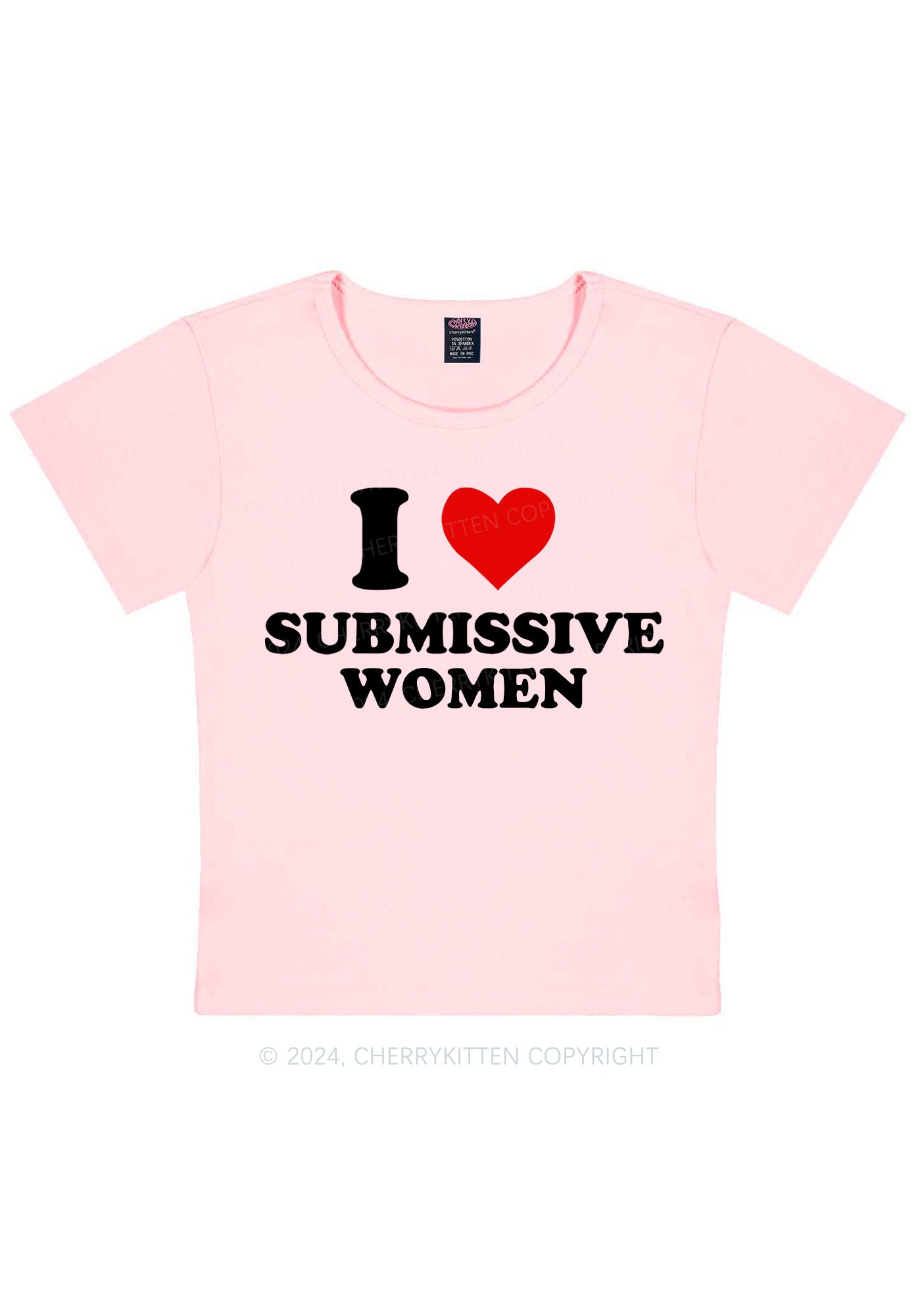 I Love S Women Y2K Baby Tee Cherrykitten