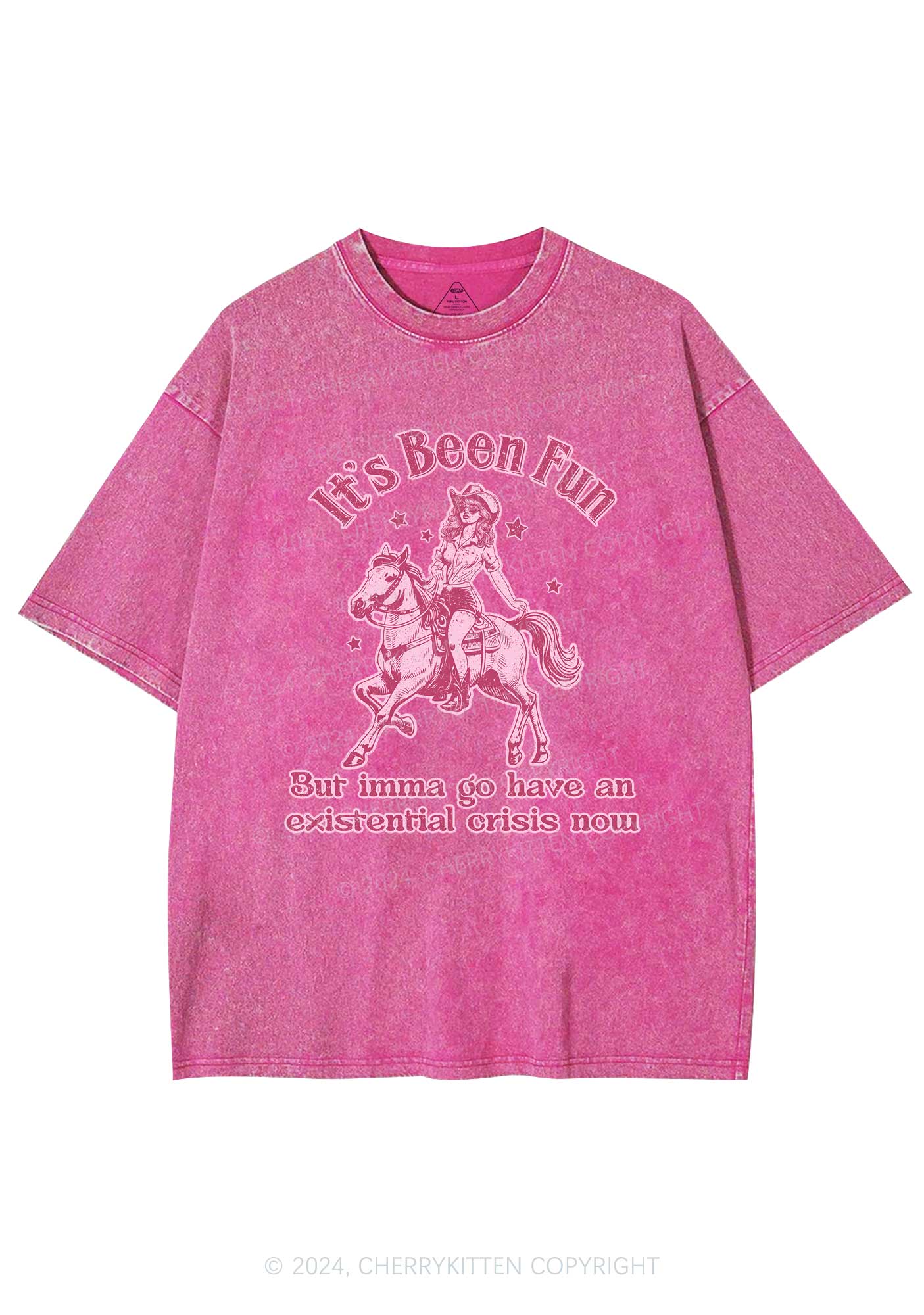 Cowgirl Existential Crisis Y2K Washed Tee Cherrykitten