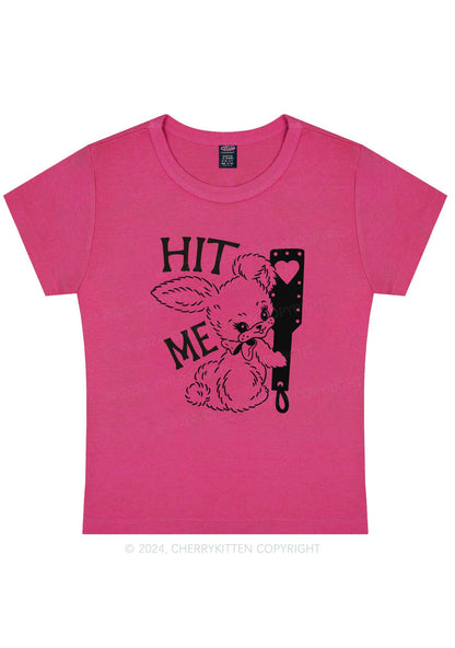 Hit Me Bunny Y2K Baby Tee Cherrykitten