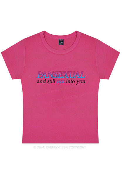 Pansexual Still Not Into You Y2K Baby Tee Cherrykitten