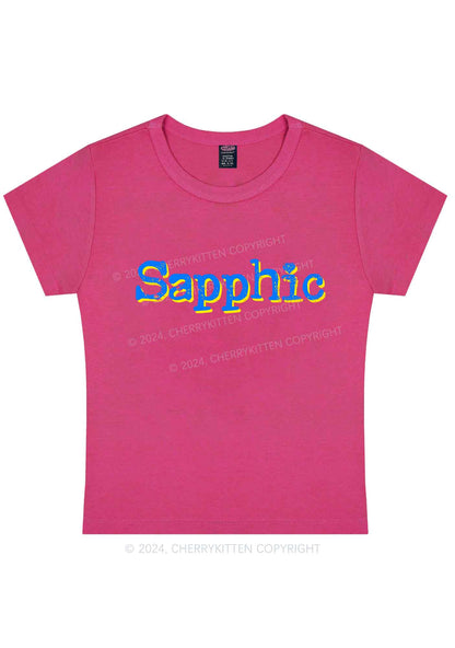 Sapphic Y2K Baby Tee Cherrykitten