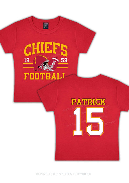 Custom Football Team Y2K Super Bowl Baby Tee Cherrykitten