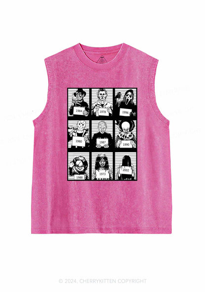 Halloween Spooky Roles Y2K Washed Tank Cherrykitten