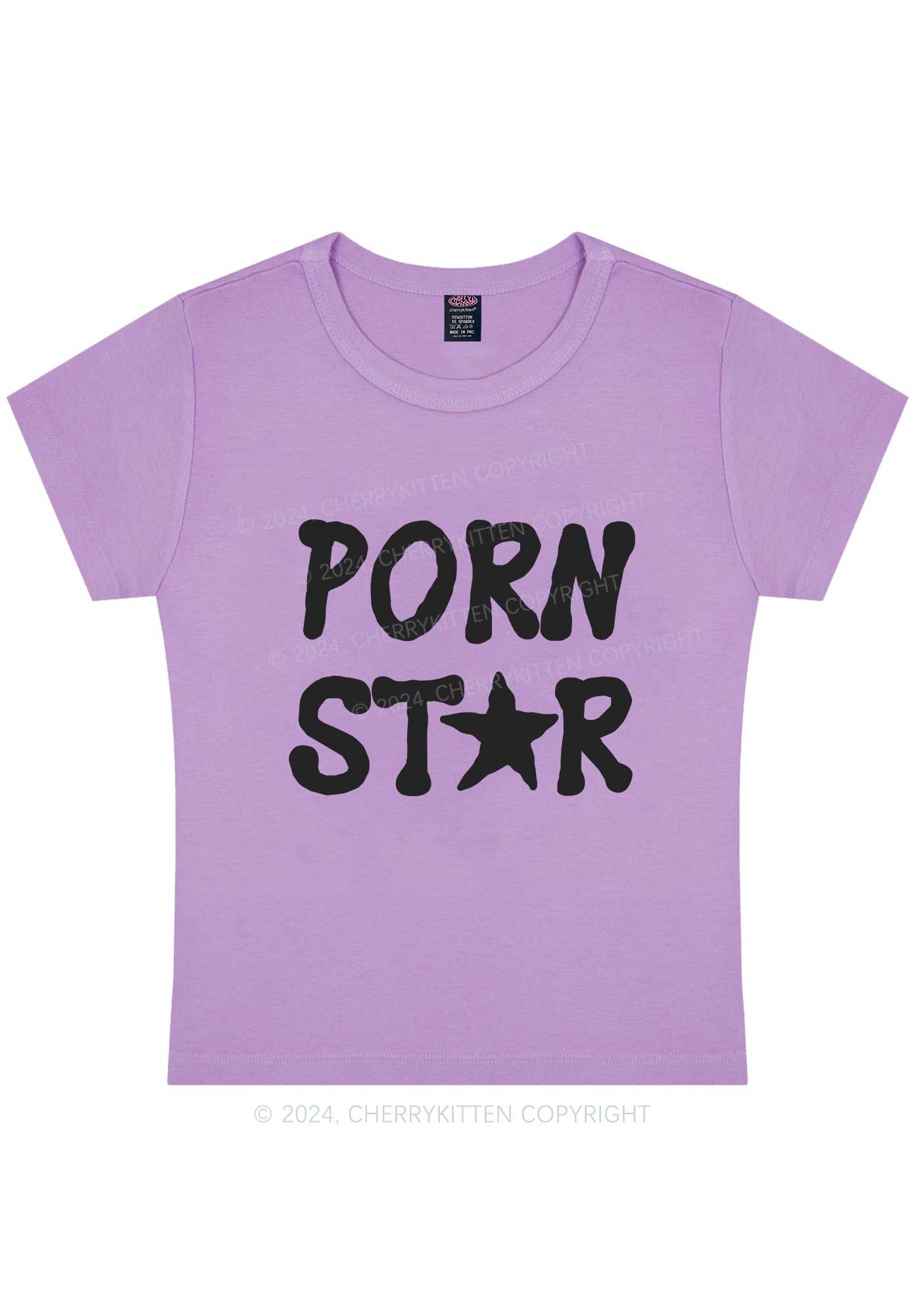 Pxrn Star Y2K Baby Tee Cherrykitten