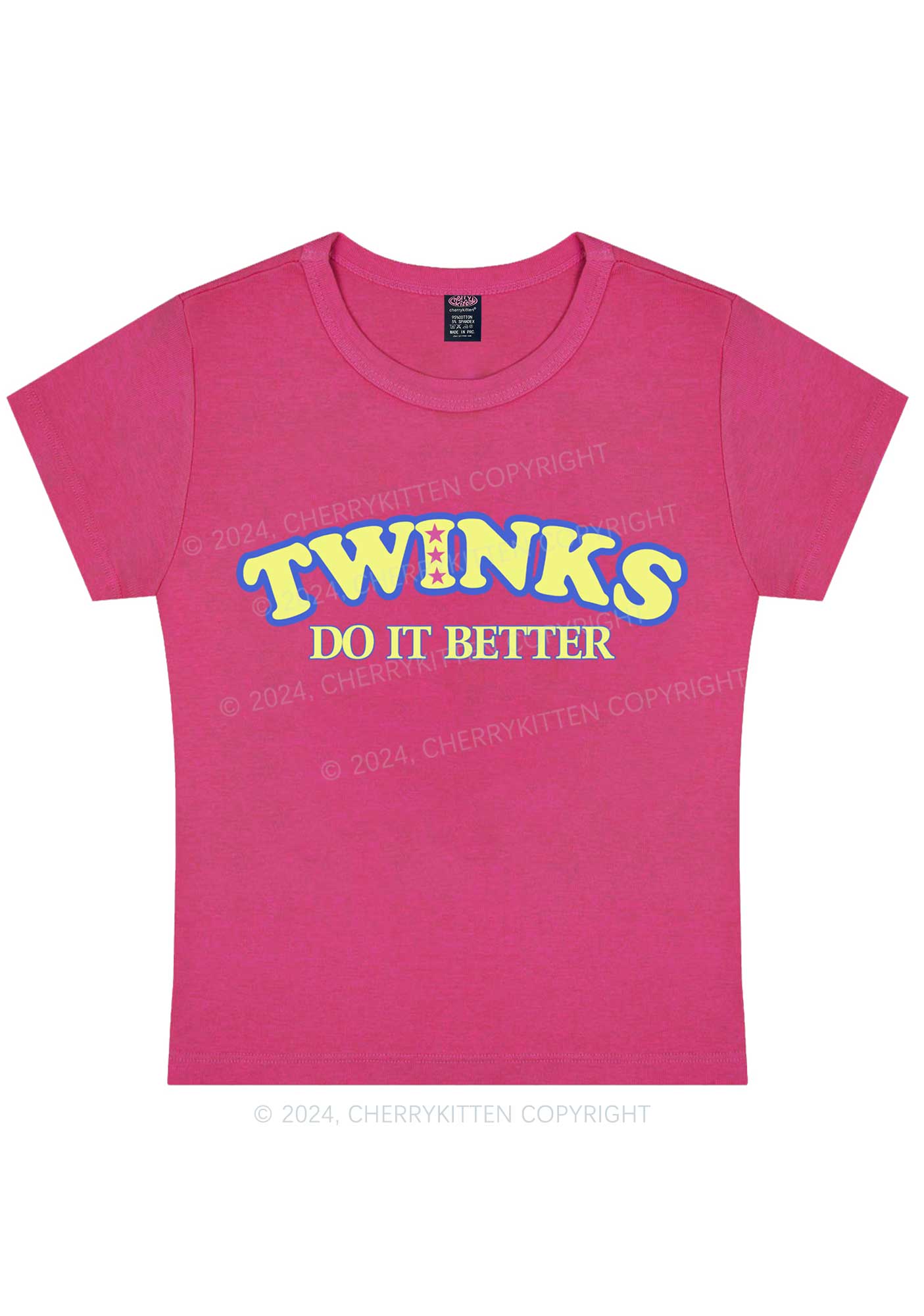 Twinks Do It Better Y2K Baby Tee Cherrykitten