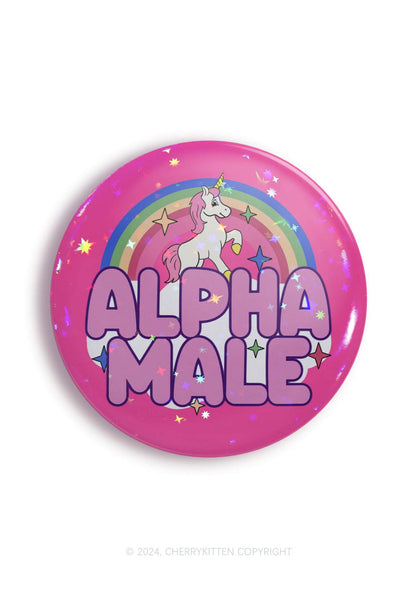 Rainbow Unicorn Alpha Male 1Pc Y2K Pin Badge Cherrykitten