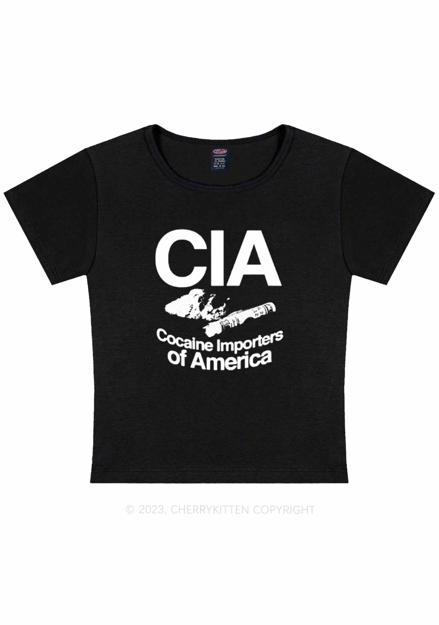 CIA Cola Importers Of America Y2K Baby Tee Cherrykitten