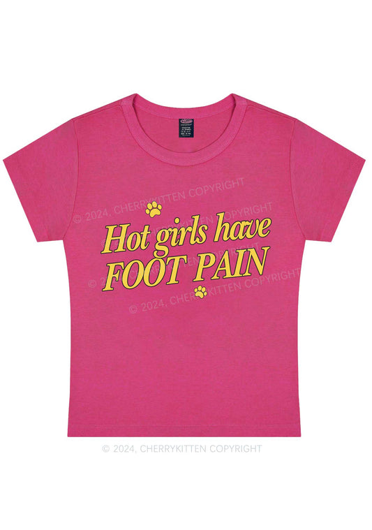 Hot Girls Have Foot Pain Y2K Baby Tee Cherrykitten