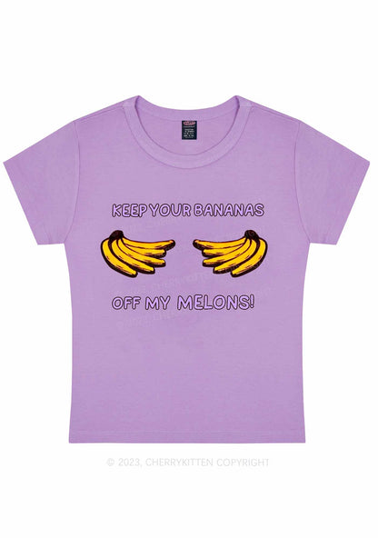 Curvy Keep Your Bananas Y2K Baby Tee Cherrykitten