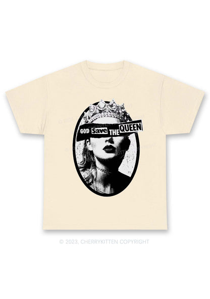 God Save The Queen Y2K Chunky Shirt Cherrykitten