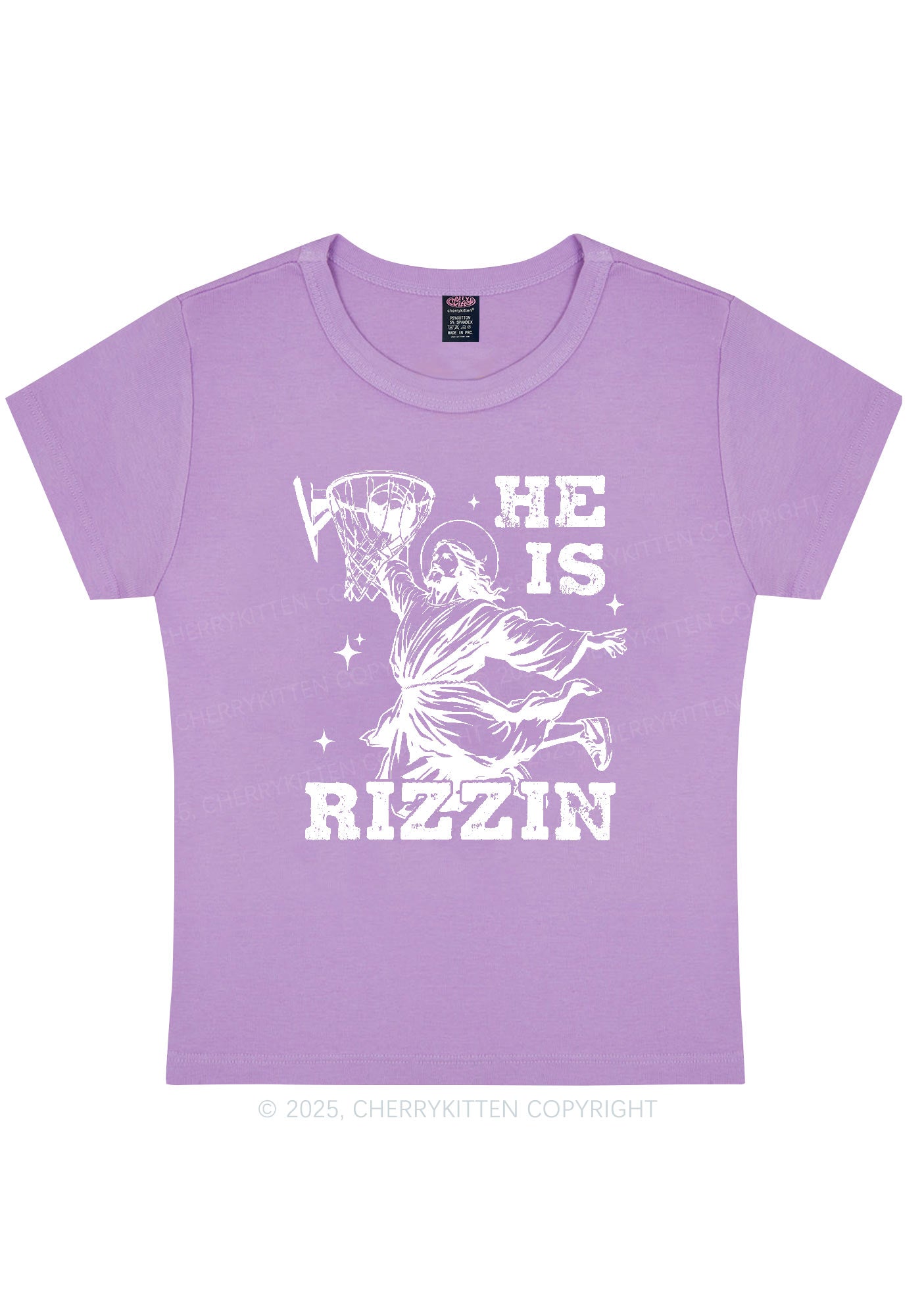 He Is Rizzin Y2K Baby Tee Cherrykitten