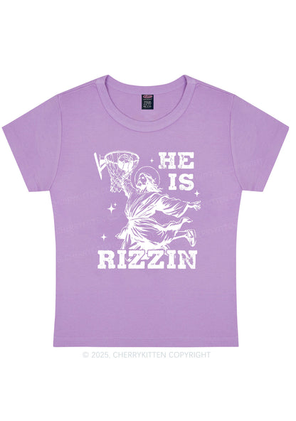 He Is Rizzin Y2K Baby Tee Cherrykitten