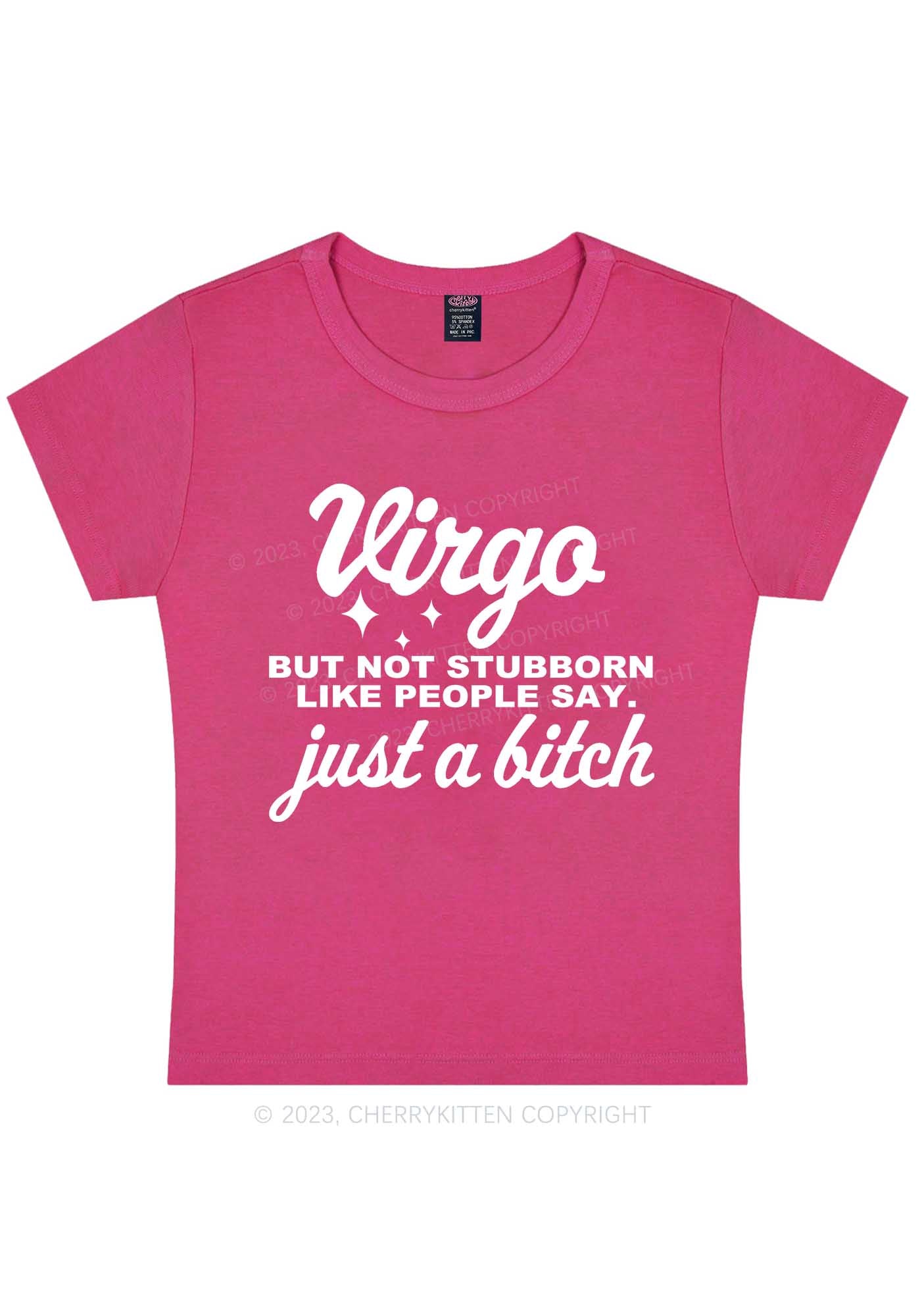 Virgo Just A Bixxh Y2K Baby Tee Cherrykitten