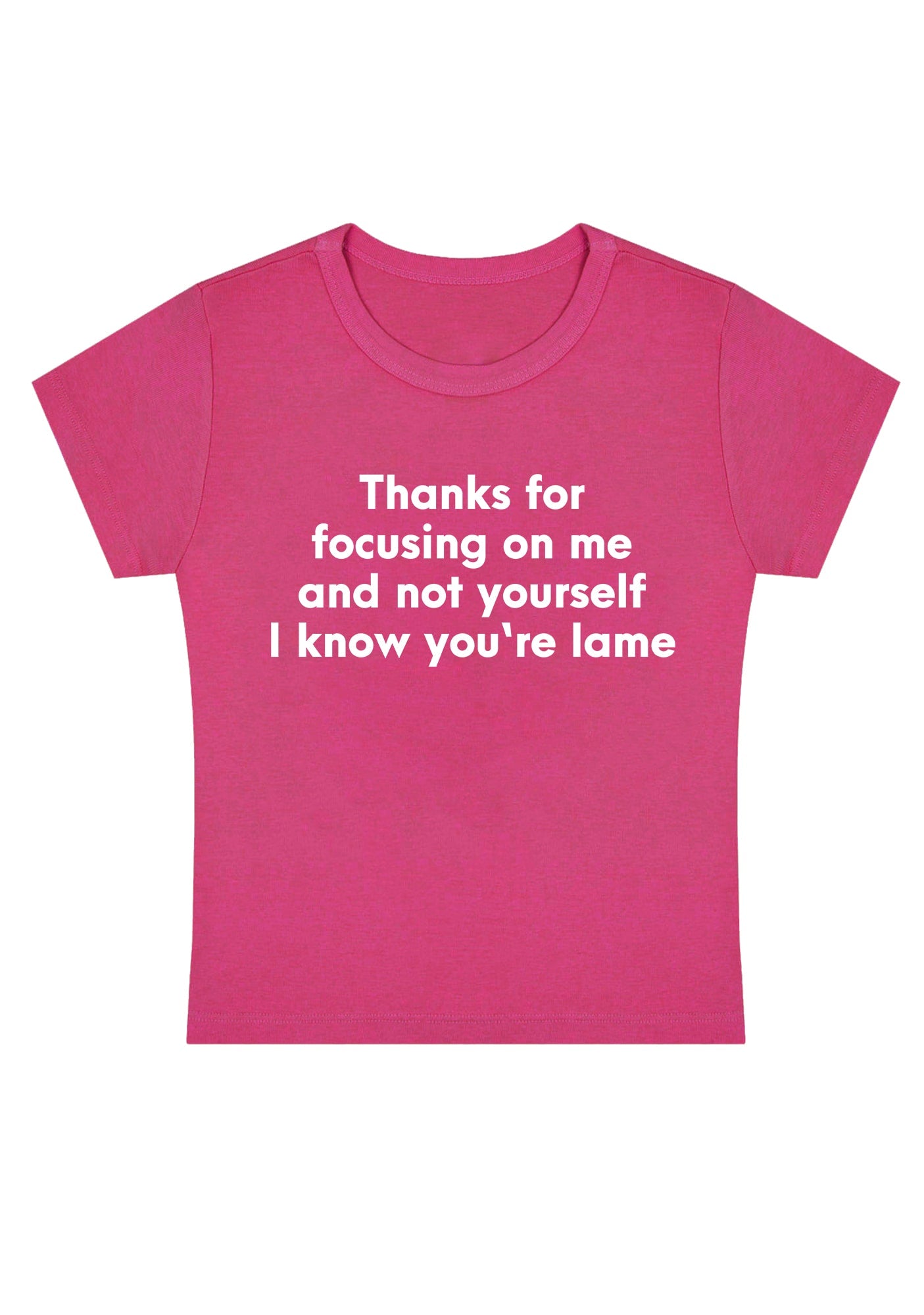 I Know You Are Lame Y2K Baby Tee