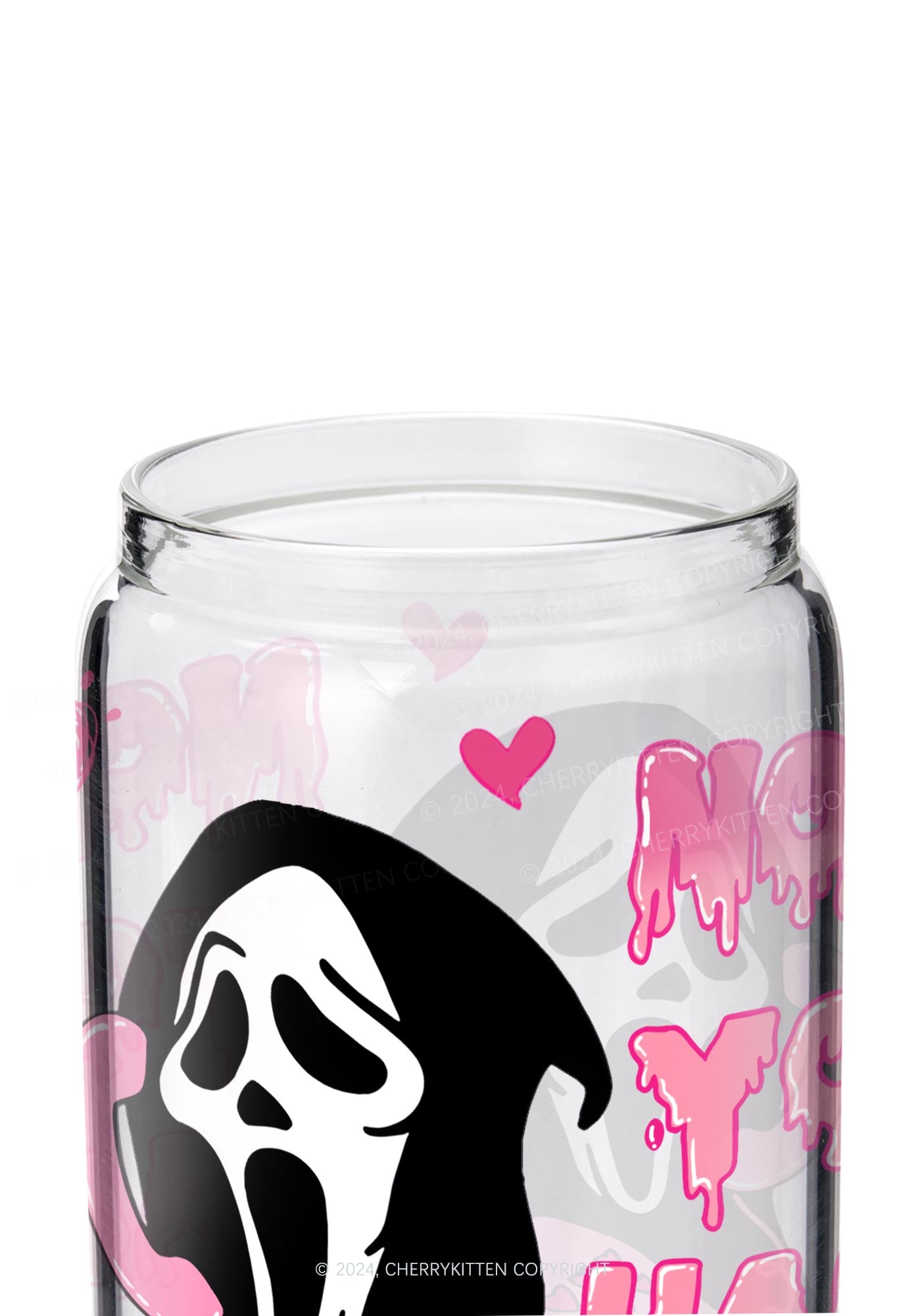 Halloween No You Hang Up Y2K Printed Glass Cup Cherrykitten