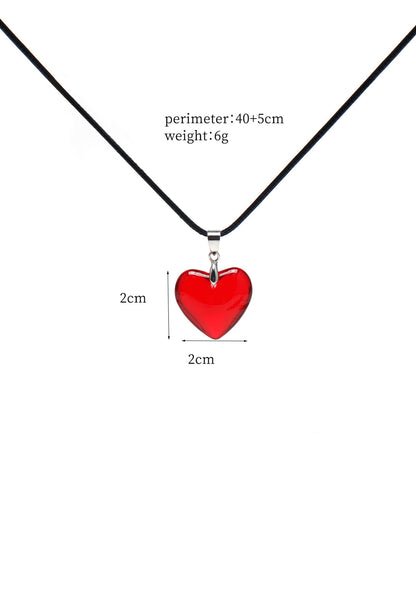 Red Heart Y2K Necklace Cherrykitten