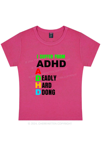 I Suffer From ADHD Y2K Baby Tee Cherrykitten