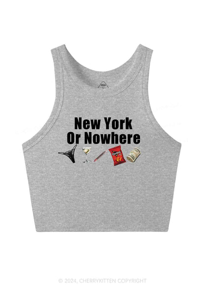 New York Or Nowhere Y2K Crop Tank Top Cherrykitten