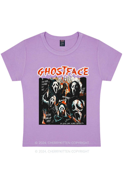 Halloween Scream Ghost Y2K Baby Tee Cherrykitten