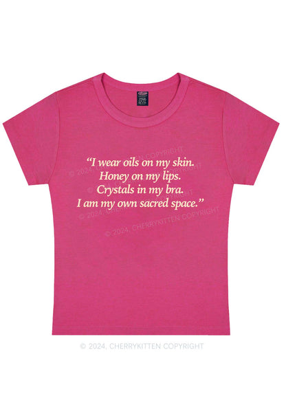 Curvy My Sacred Space Y2K Baby Tee Cherrykitten