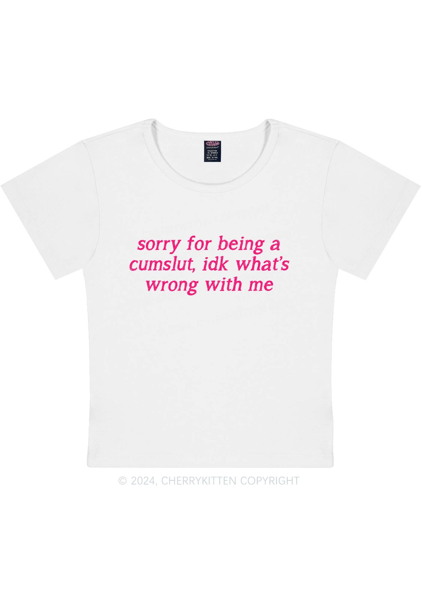 Sorry For Being Cxmslxt Y2K Baby Tee Cherrykitten