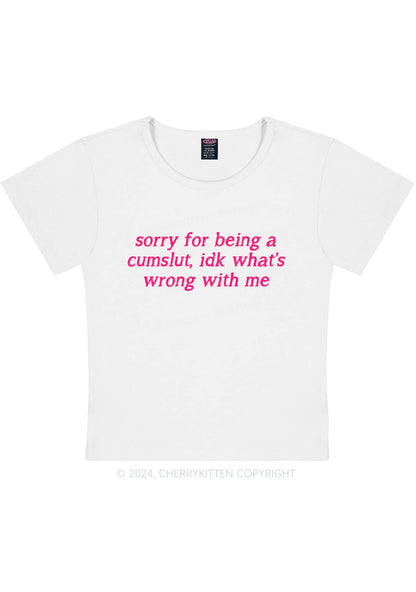 Sorry For Being Cxmslxt Y2K Baby Tee Cherrykitten