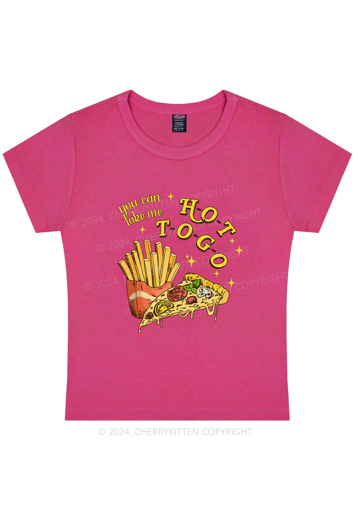 Take Me Hot To Go Y2K Baby Tee Cherrykitten