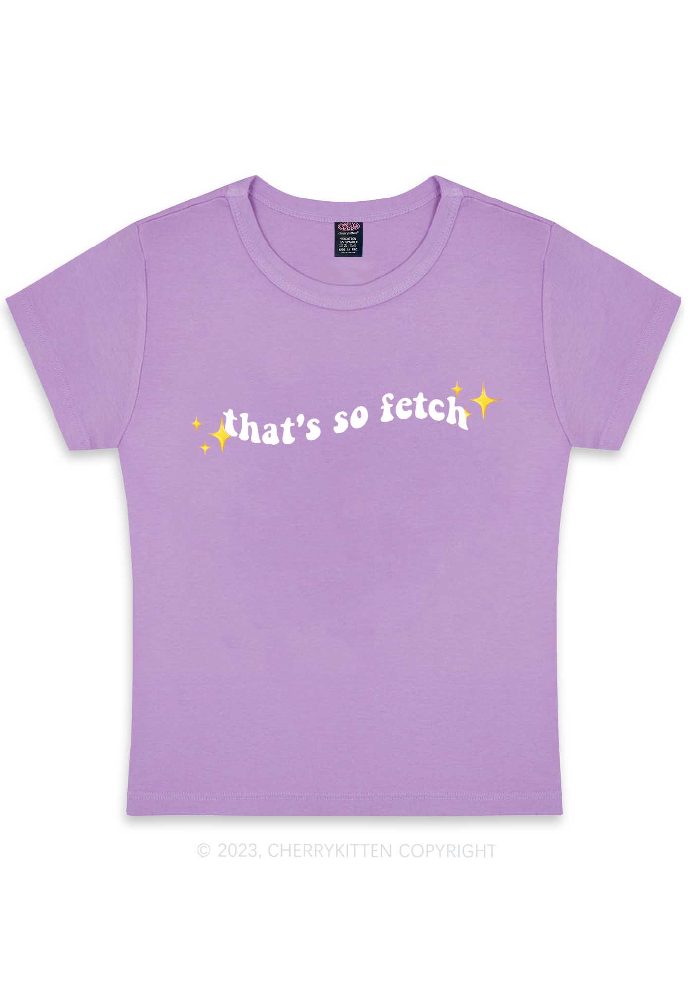 Curvy That's So Fetch Y2K Baby Tee Cherrykitten